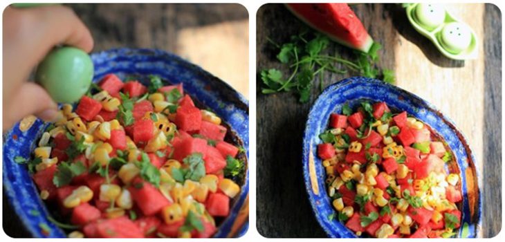 Step 3 Mix All Ingredients Watermelon Corn Salad