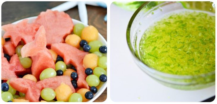 Step 2 Mix the dressing for Fruit Watermelon Salad