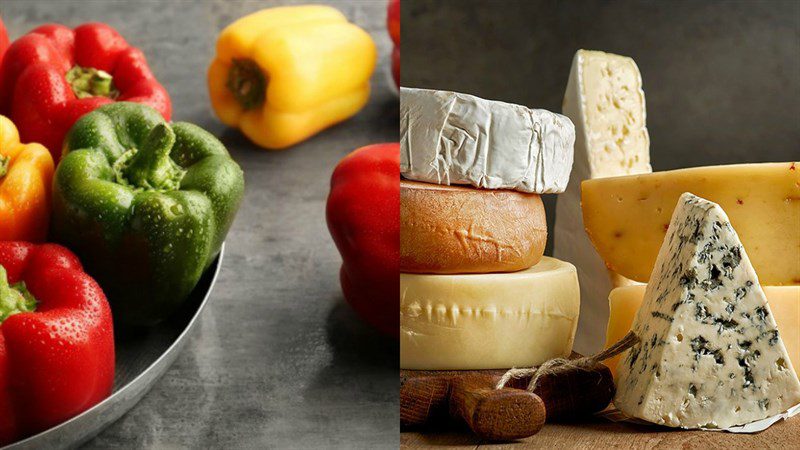 Ingredients for the dish 3 ways to make grilled bell pepper
