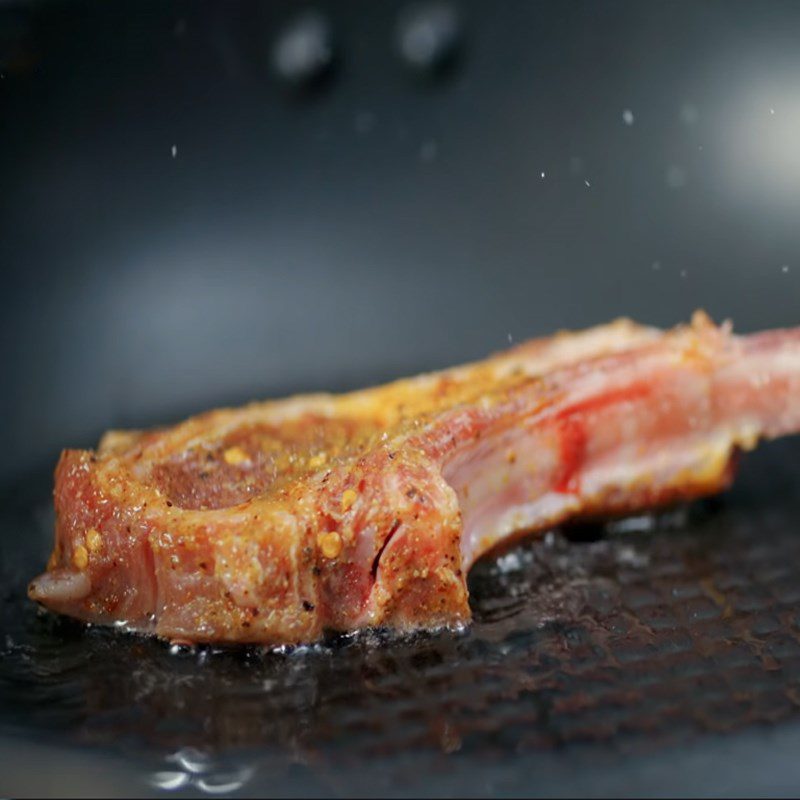 Step 3 Sear the lamb for lamb curry
