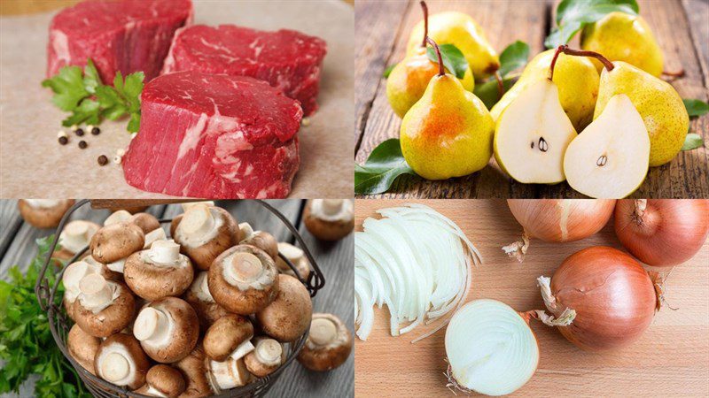 Ingredients for 2 ways to marinate Korean grilled meat