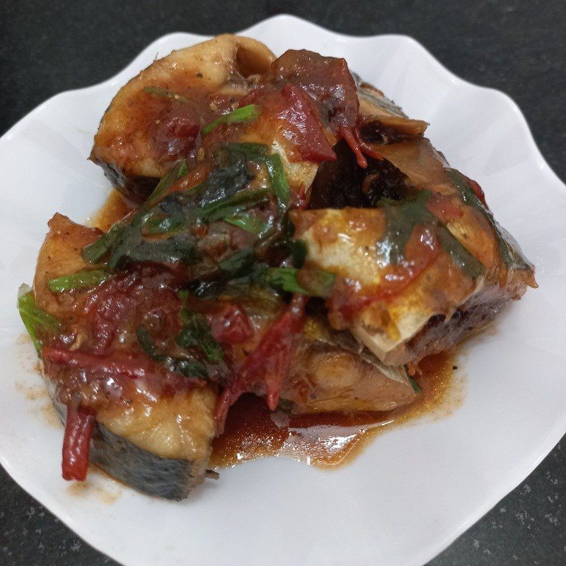 Step 4 Final Product Braised mackerel with tomatoes
