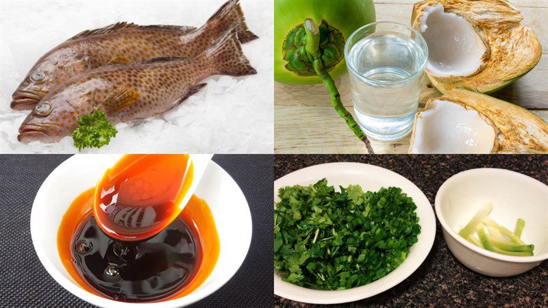 Ingredients for the two ways to make clay pot grouper and peppered grouper