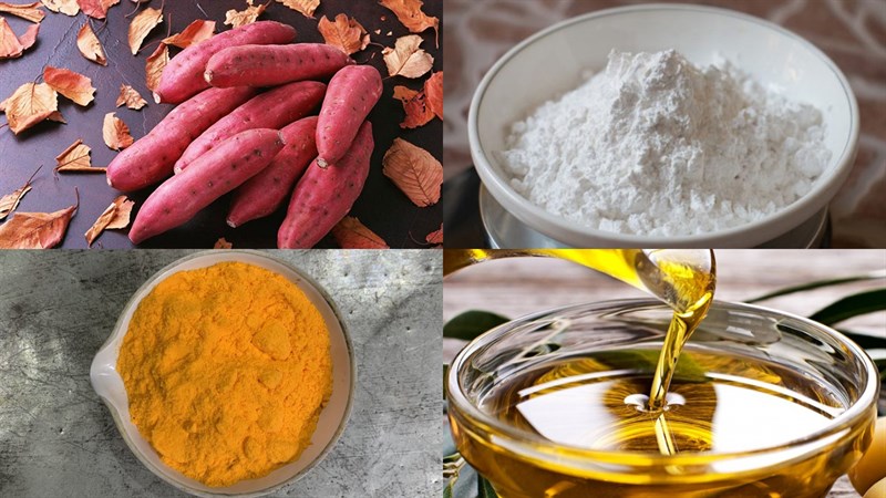 Ingredients for cheese sweet potato dish
