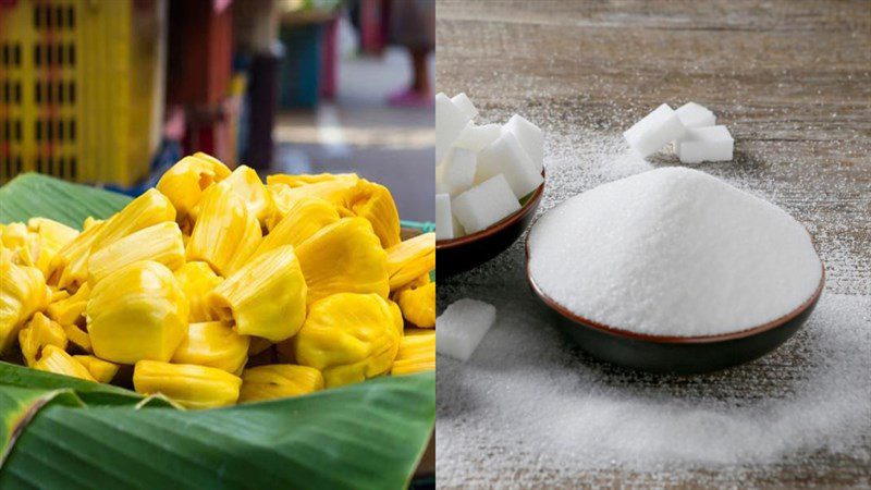 Ingredients for chewy jackfruit jam