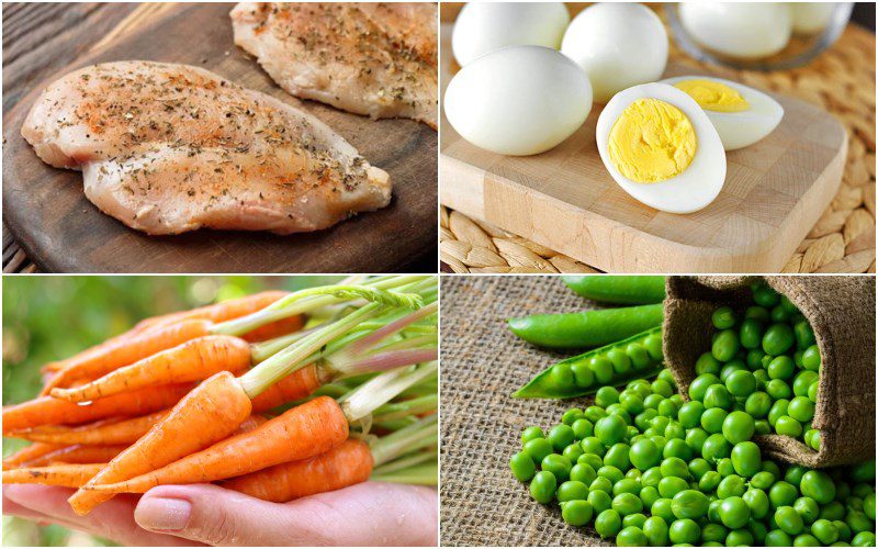 Ingredients for the dish 3 ways to make chicken cooked in gelatin