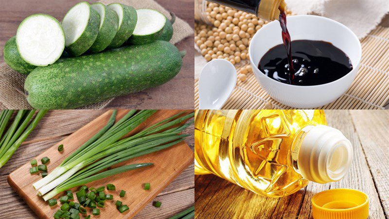 Ingredients for braised winter melon with soy sauce