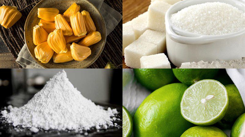 Ingredients for soft jackfruit jam