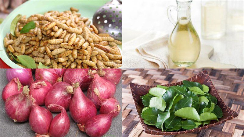 Ingredients for Sweet and Sour Insect Larvae Stir-fry
