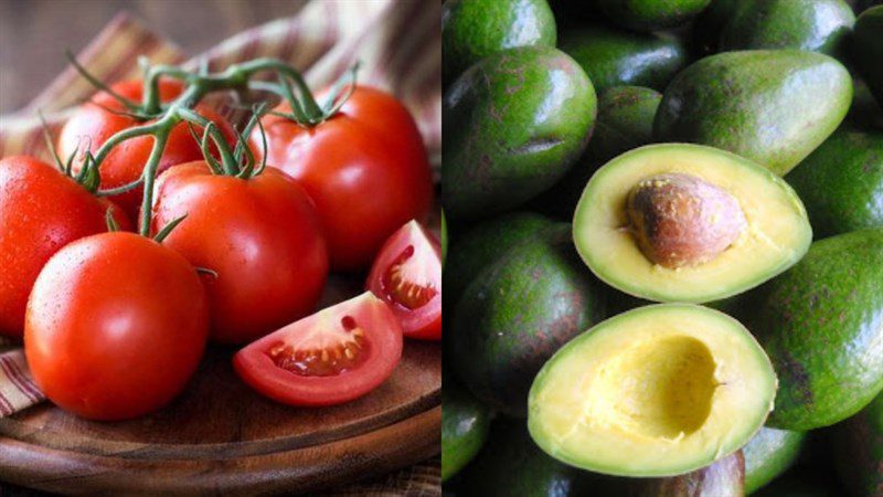 Ingredients for tomato smoothie dish