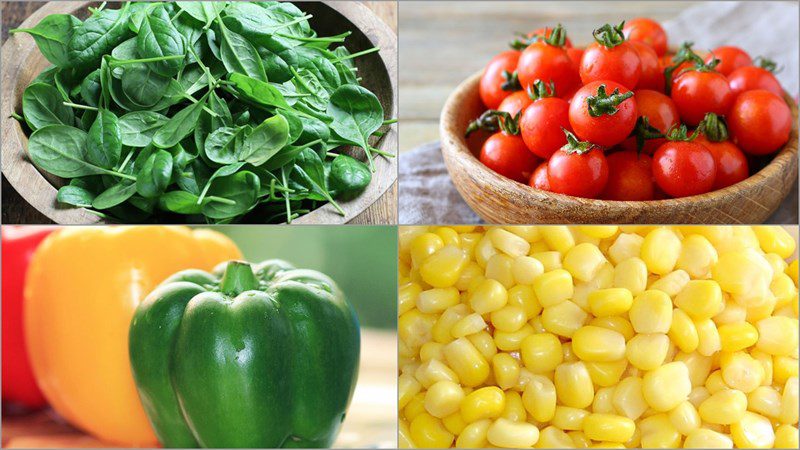 Ingredients for 3 spinach salad recipes