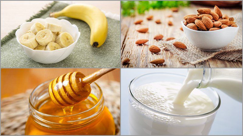 Ingredients for 6 fruit milkshake recipes without cream
