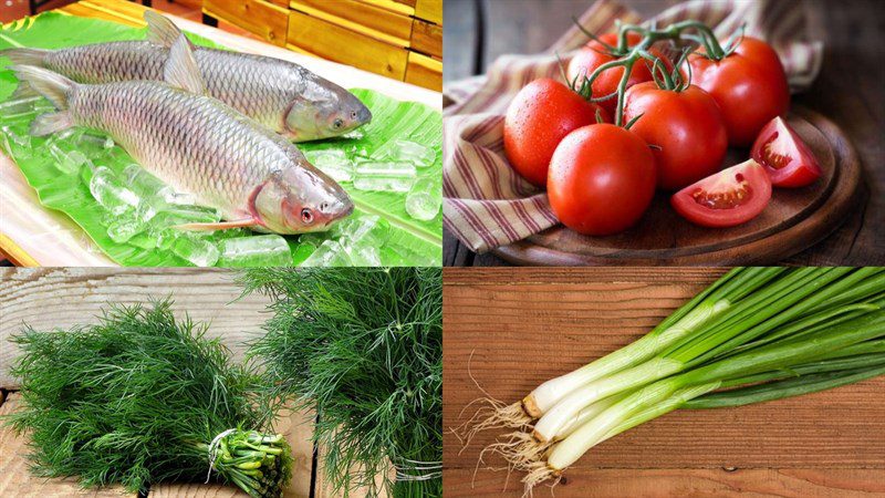 Ingredients for steamed snakehead fish with beer