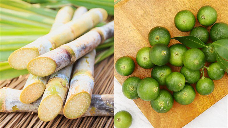 Ingredients for sugarcane juice