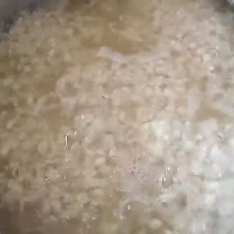 Step 3 Cooking bo bo pudding Bo bo pudding with coconut milk