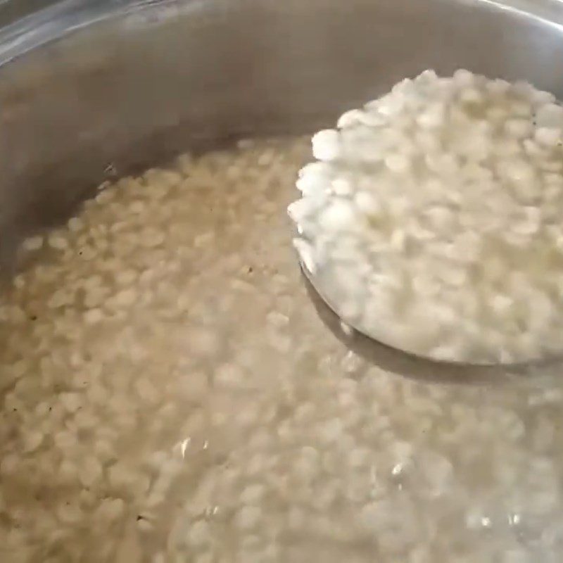 Step 3 Cooking bo bo pudding Bo bo pudding with coconut milk