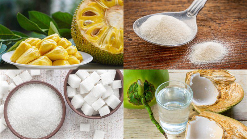 Ingredients for jackfruit jelly dish
