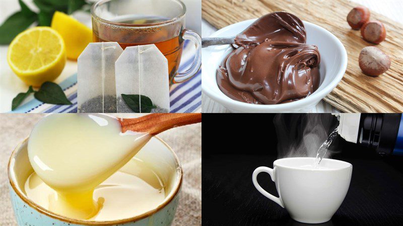 Ingredients for chocolate milk tea