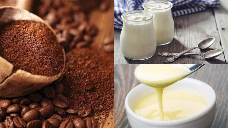 Ingredients for coffee yogurt