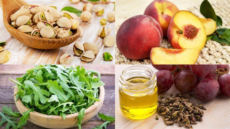 Ingredients for the dish 4 ways to make peach salad