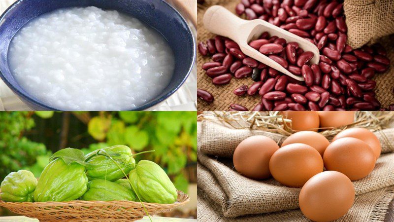 Ingredients for red bean porridge