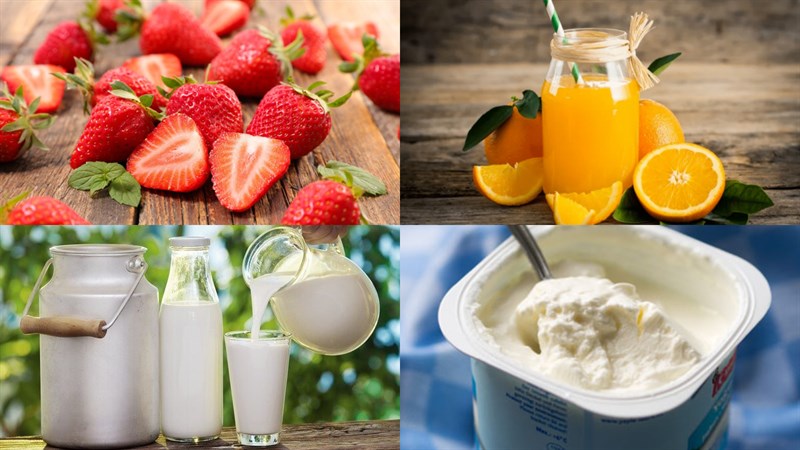 Ingredients for 7 strawberry smoothie recipes