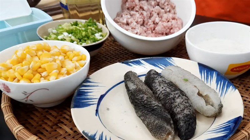 Ingredients for seafood porridge recipe
