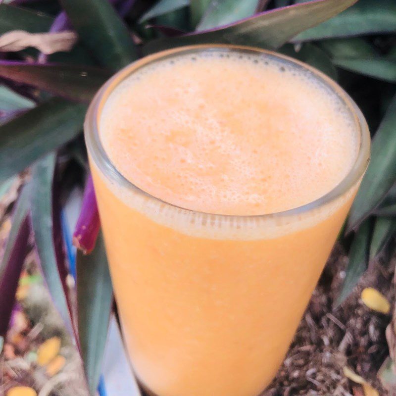 Step 3 Final Product Tangerine Banana Ginger Carrot Smoothie