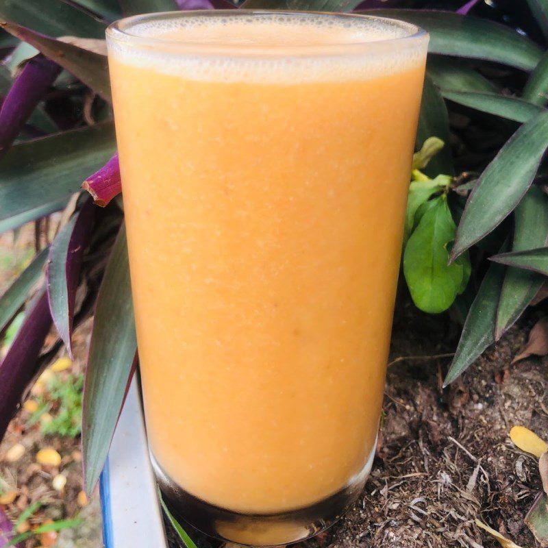 Step 3 Final Product Tangerine Banana Ginger Carrot Smoothie