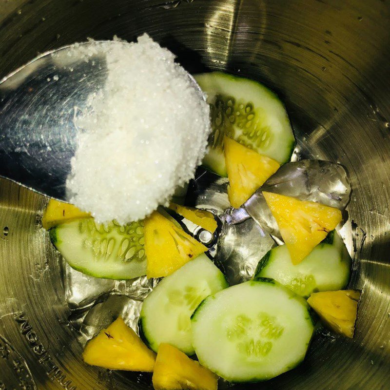 Step 2 Blend cucumber pineapple smoothie