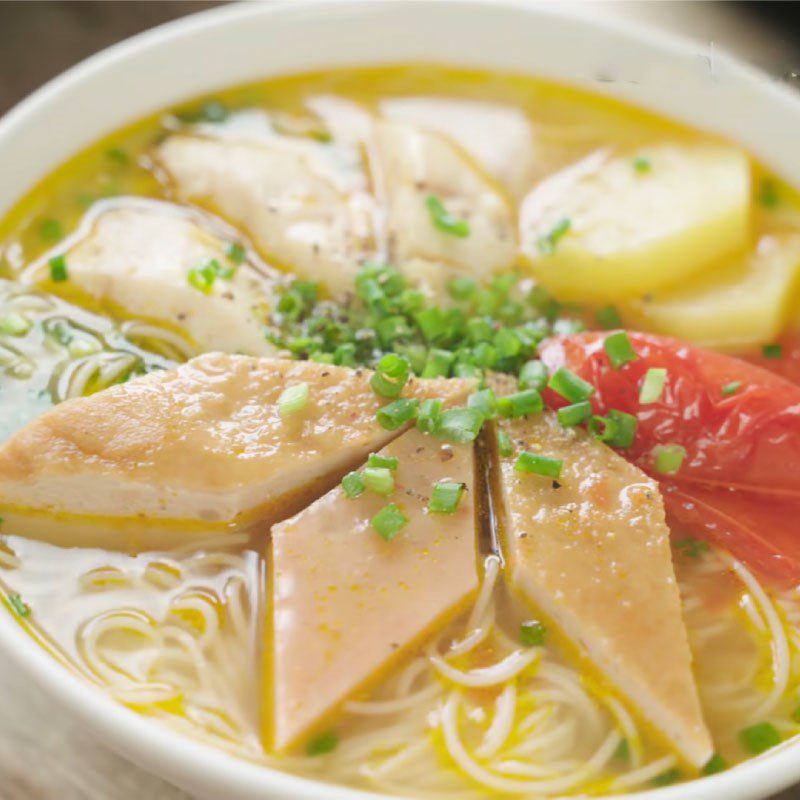 Step 8 Finished product of Nha Trang fish cake noodle