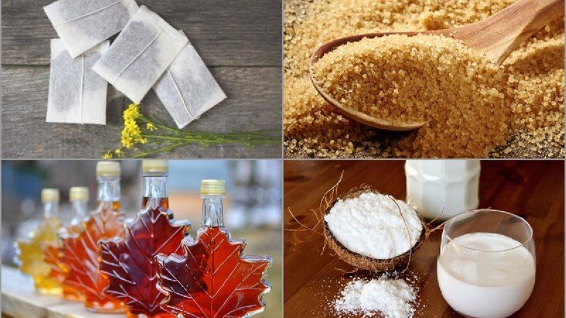 Ingredients for coconut milk tea