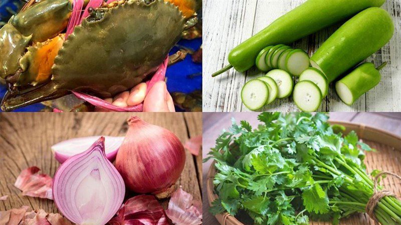Ingredients for Crab and Gourd Hotpot