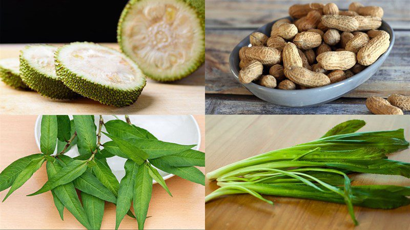 Ingredients for the dish 3 ways to make Da Nang jackfruit salad