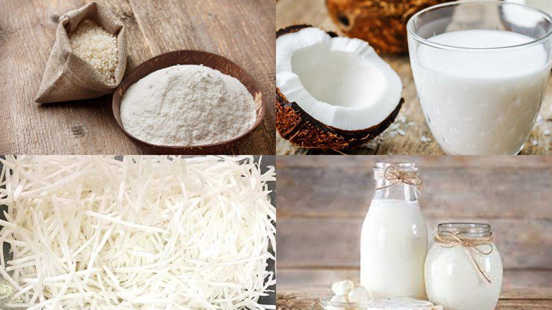 Ingredients for rice flour ice cream