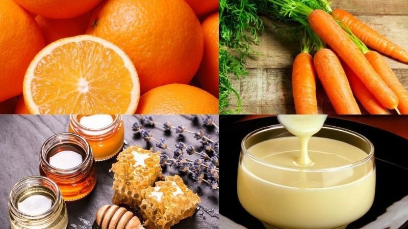 Ingredients for carrot orange smoothie