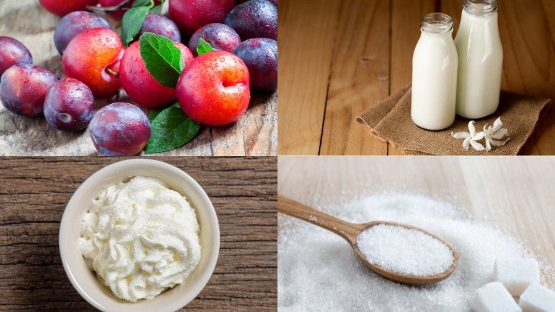 Ingredients for Plum Panna Cotta