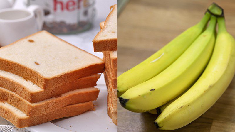 Ingredients for banana bread porridge