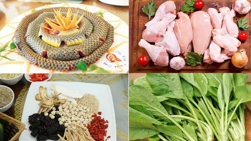 Ingredients for Western snake hot pot dish