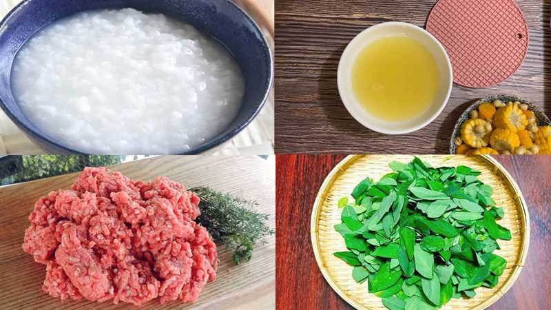 Ingredients for beef knotweed porridge