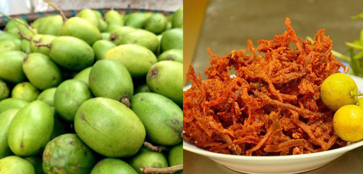 Ingredients for dish 3 recipes for green mango salad