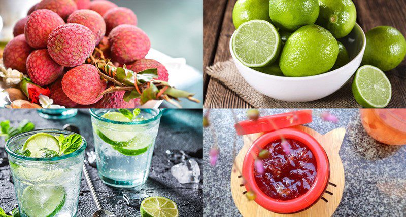 Ingredients for 3 ways to make peach soda