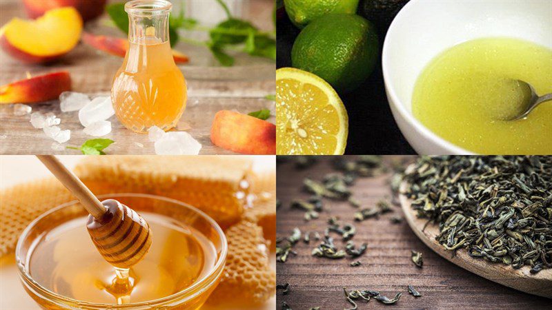 Ingredients for peach lemon tea