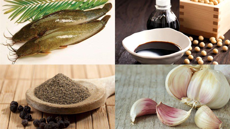 Ingredients for dried catfish dish