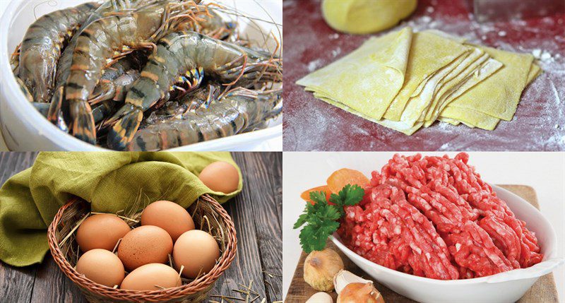 Ingredients for Chinese-style meatballs