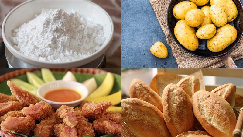 Ingredients for fried sour spring roll sandwich