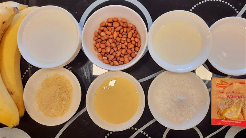 Ingredients for coconut milk banana ice cream without a blender
