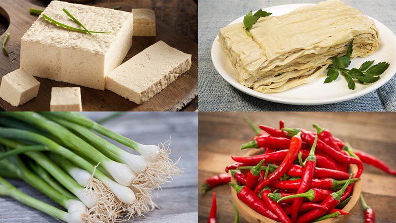 Ingredients for vegetarian fried eggs