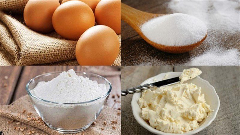 Ingredients for cream cheese muffin dish