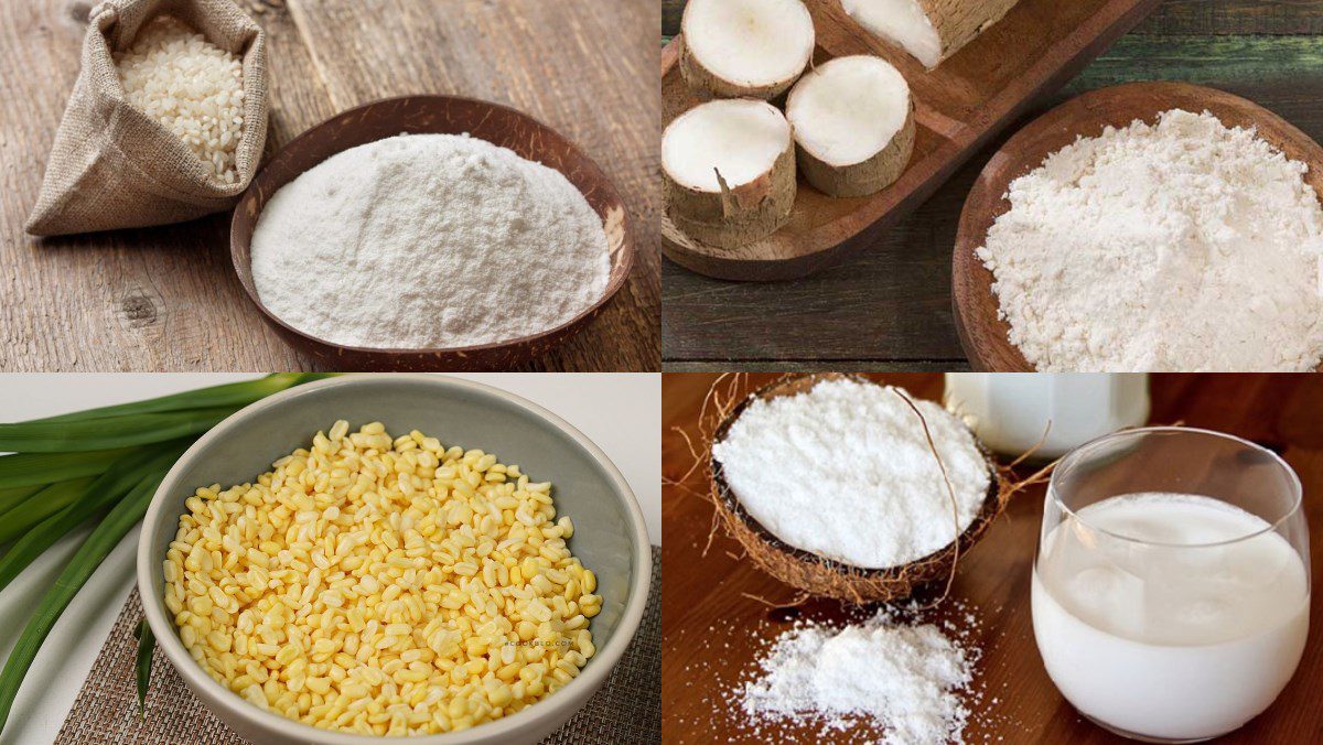 Ingredients for the steamed layer cake using a rice cooker
